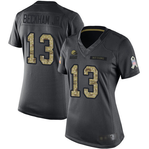 Browns 2021/22 Beckham Jr. #13 Gray/Camo Print Women NFL Jersey