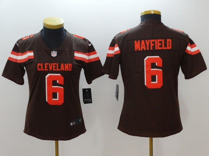 Browns 2023/24 Mayfield #6 Black/Orange/White Women NFL Jersey