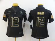 Buccaneers 2021/22 Brady #12 Black/Yellow Women NFL Jersey