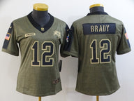 Buccaneers 2021/22 Brady #12 Olive/Navy Women NFL Jersey