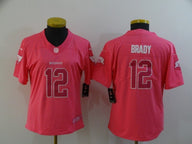 Buccaneers 2022/23 Brady #12 Pink/White Women NFL Jersey
