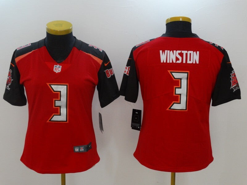 Buccaneers 2022/23 Winston #3 Red/Black/White Women NFL Jersey