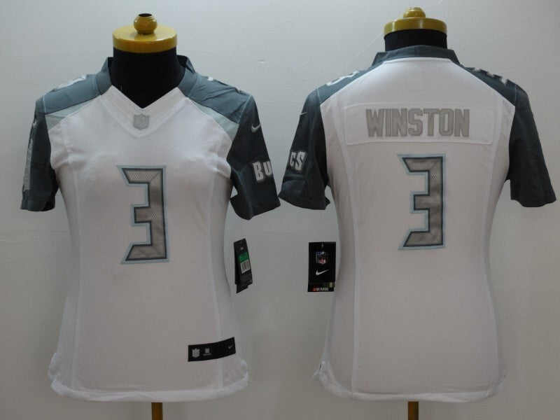Buccaneers 2022/23 Winston #3 White/Gray Women NFL Jersey