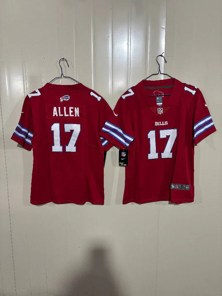 Buffalo Bills 25/26 Allen #17 Red Game Kids Jersey