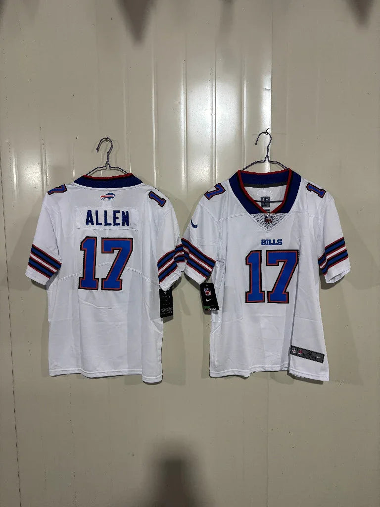 Buffalo Bills 25/26 Allen #17 White Game Kids Jersey
