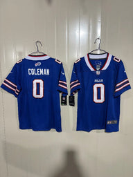 Buffalo Bills 25/26 Coleman #0 Royal Blue Game Kids Jersey