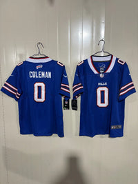 Buffalo Bills 25/26 Coleman #0 Royal Blue Game Kids Jersey