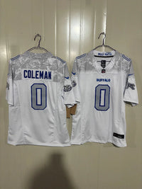 Buffalo Bills 25/26 Coleman #0 Third Generation White Game Jersey
