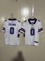 Buffalo Bills 25/26 Coleman #0 White Game Kids Jersey