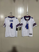 Buffalo Bills 25/26 Cook #4 White Game Kids Jersey