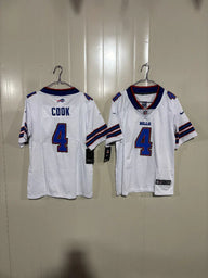 Buffalo Bills 25/26 Cook #4 White Game Kids Jersey