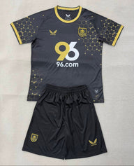Burnley 25/26 Black/Yellow Third Kids Jersey Set