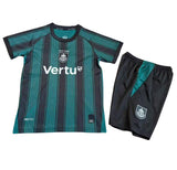 Burnley 26/27 Dark Green/Black Vertical Stripe Third Kids Jersey Set