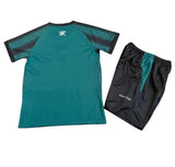 Burnley 26/27 Dark Green/Black Vertical Stripe Third Kids Jersey Set