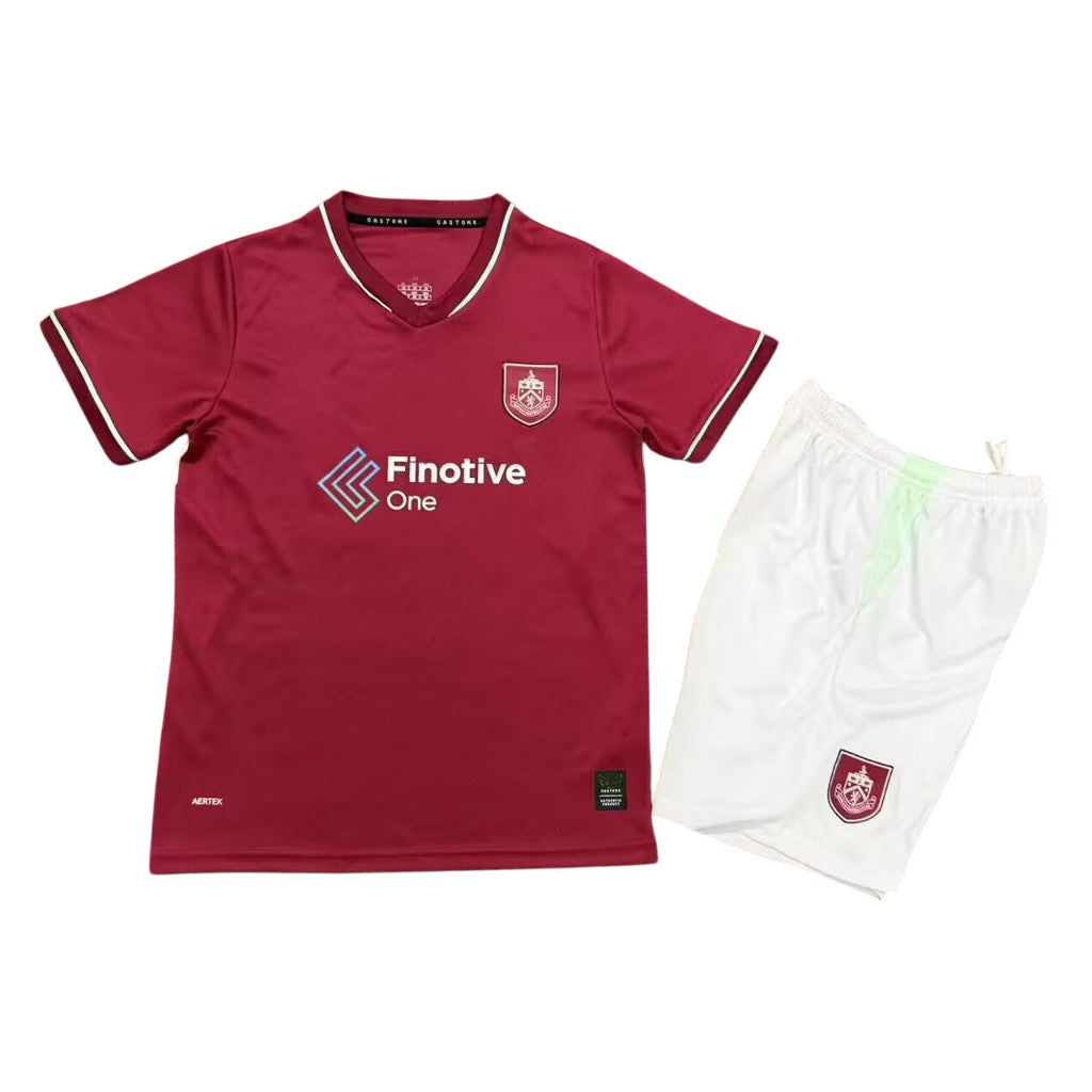 Burnley 26/27 Red/White Home Kids Jersey Set