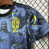 Kids Brazil Christ The Redeemer Dark Blue Concept Jersey - Concept Kits