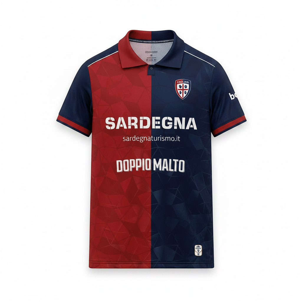 Cagliari 26/27 Red/Blue/White Trim Home Jersey