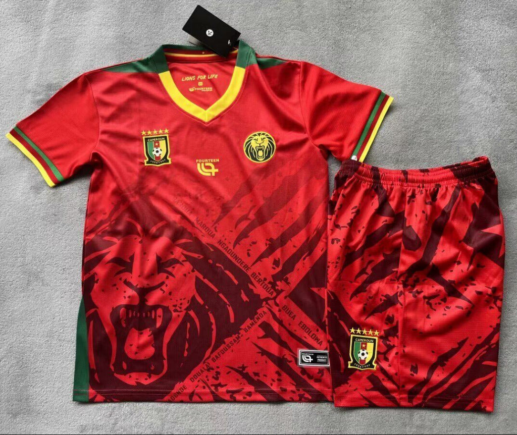 Cameroon 25/26 Red Kids Jersey Set