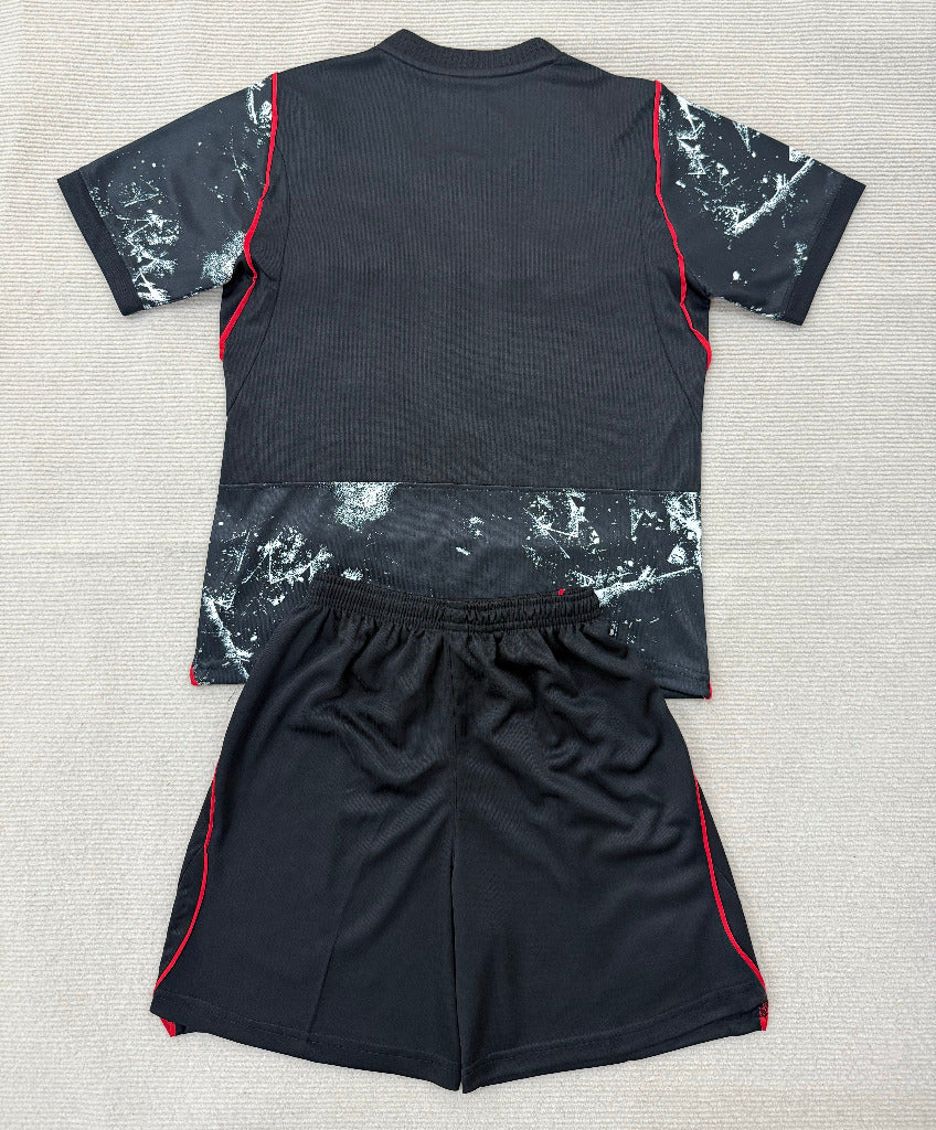 Canada 2026 Black/Red Away Kids Jersey Set