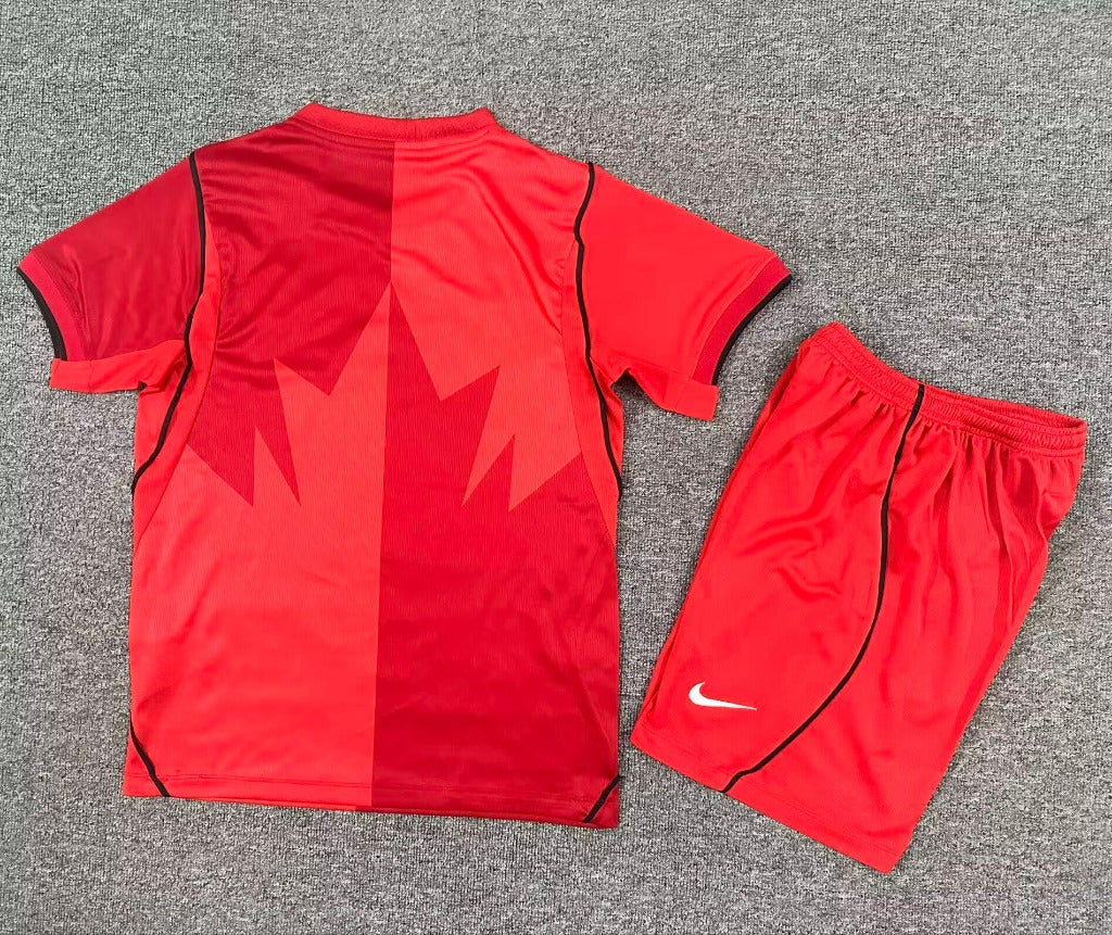 Canada 2026 Red Home Kids Jersey Set