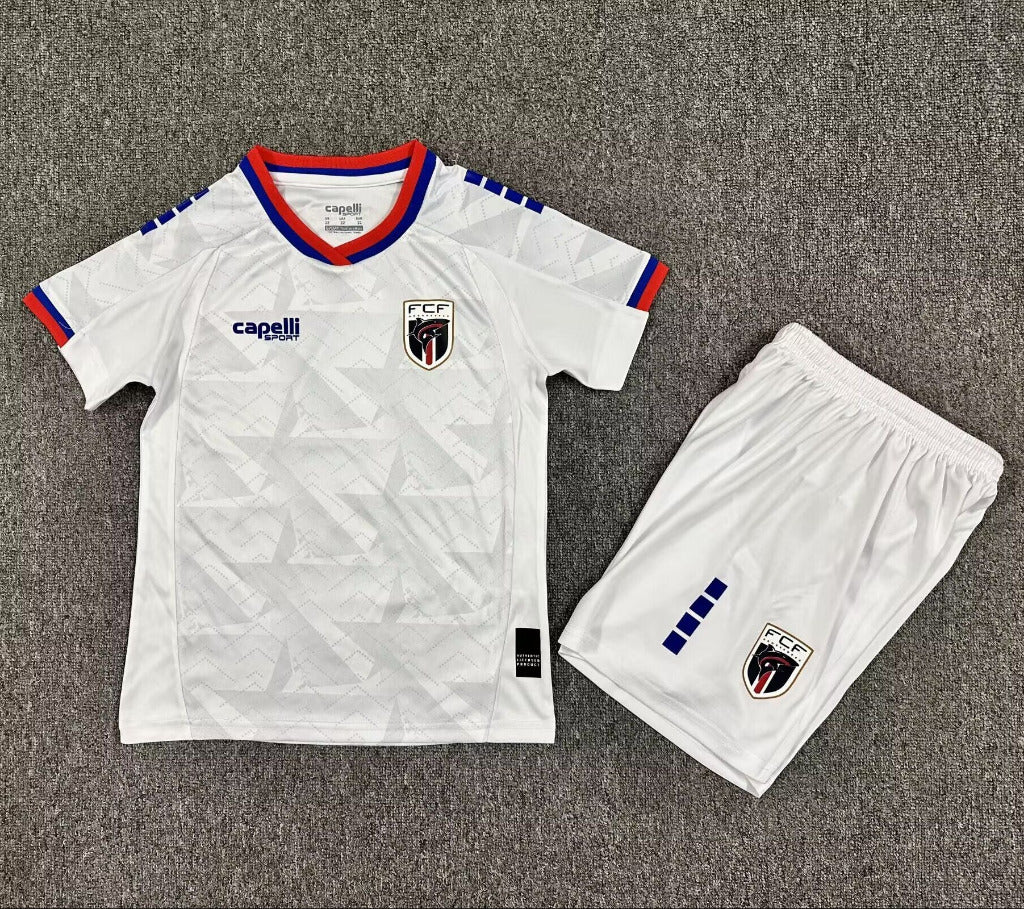 Cape Verde 2026 White/Red/Blue Away Kids Jersey Set