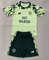 Cardiff 25/26 Green/Black Away Kids Jersey Set