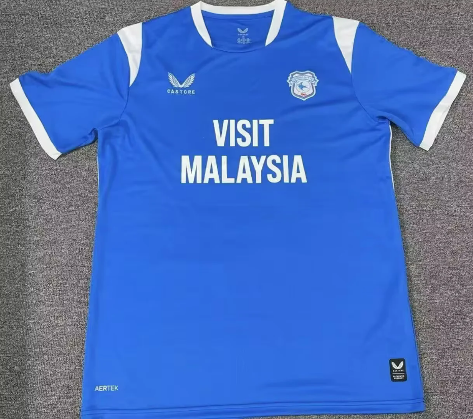 Cardiff City 26/27 Blue/White Shoulder Home Jersey
