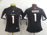 Cardinals 2022/23 Murray #1 Black/White Women NFL Jersey