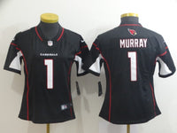 Cardinals 2022/23 Murray #1 Black/White Women NFL Jersey