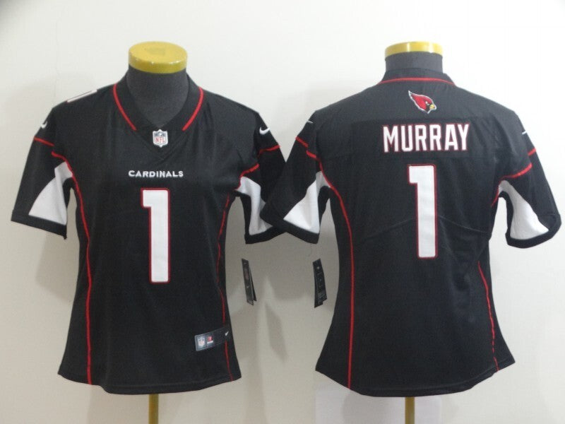 Cardinals 2022/23 Murray #1 Black/White Women NFL Jersey