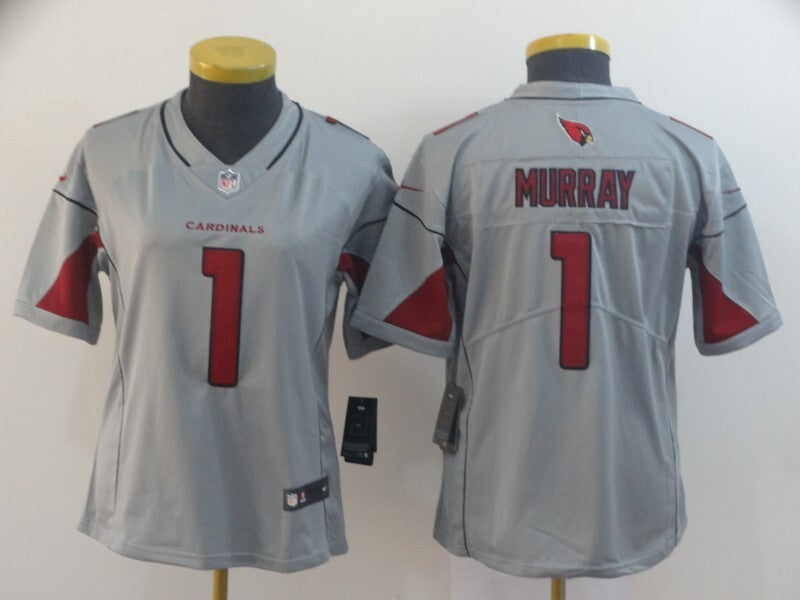 Cardinals 2022/23 Murray #1 Gray/Red Women NFL Jersey