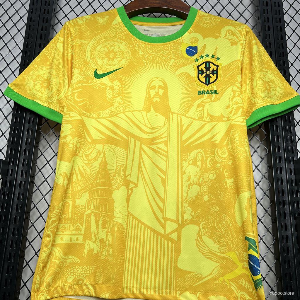 Brazil Concept Yellow Jersey "Christ The Redeemer"