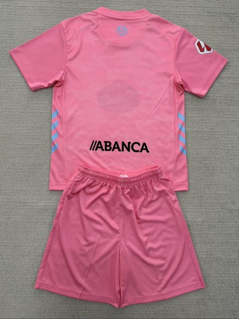 Celta Vigo 25/26 Pink Third Away Kids Jersey Set