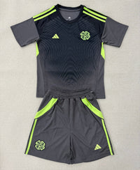 Celtic 25/26 Black Goalkeeper Kids Jersey Set