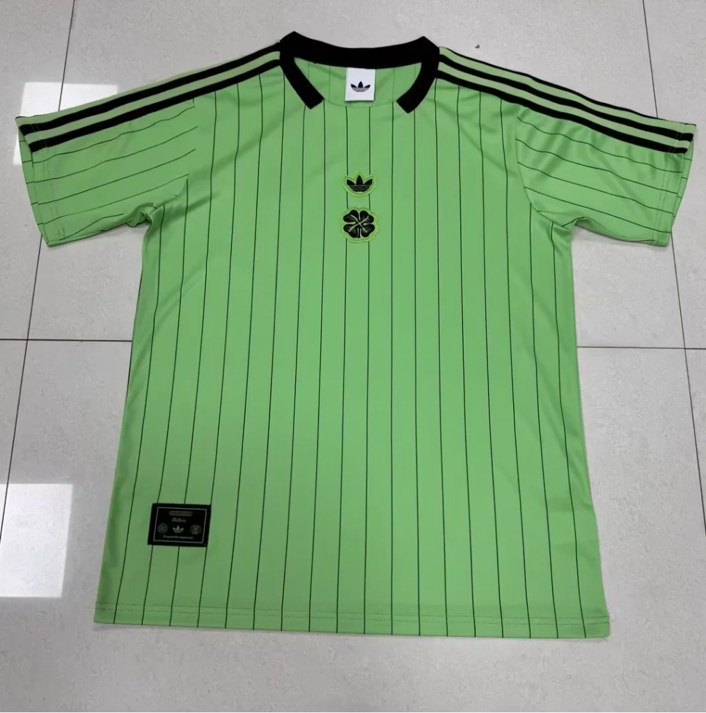 Celtic 25/26 Green/Black Stripes Retro Version Home Jersey