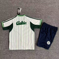 Celtic 25/26 White/Green Baseball Kids Jersey Set