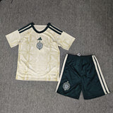 Celtic 26/27 Beige/Black Three Stripes Third Kids Jersey Set