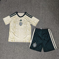 Celtic 26/27 Beige/Black Three Stripes Third Kids Jersey Set