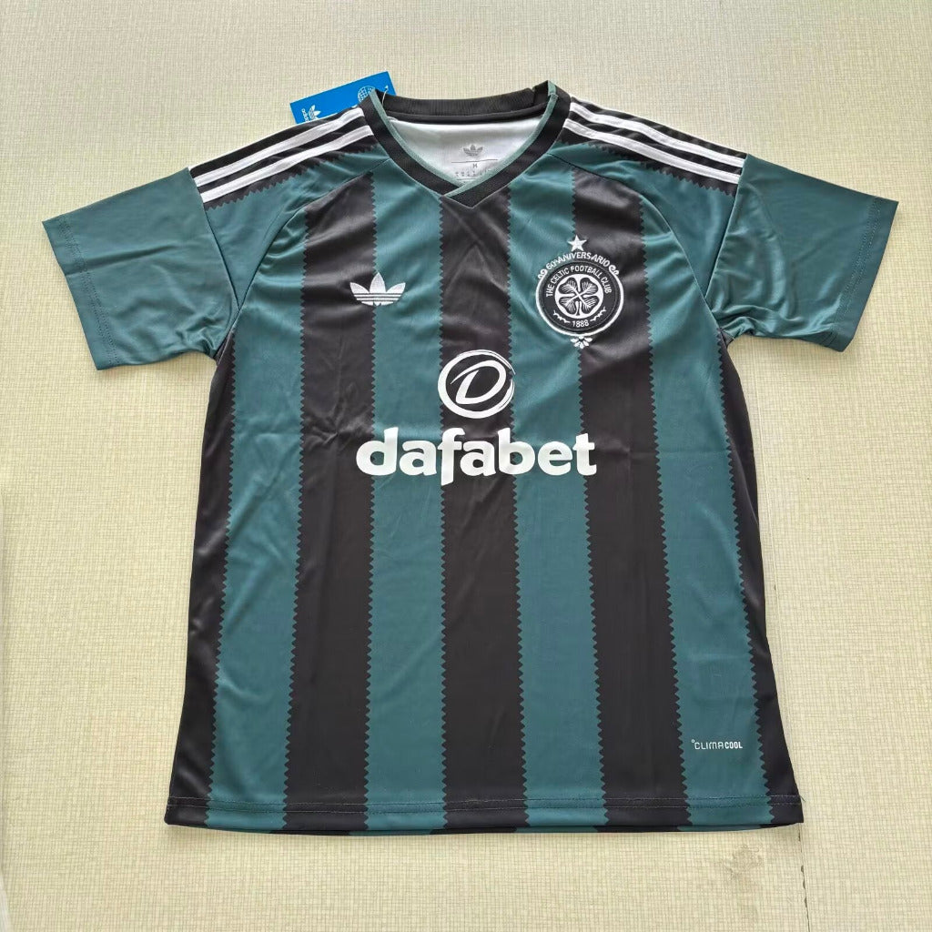 Celtic 26/27 Black/Dark Green Striped Away Jersey
