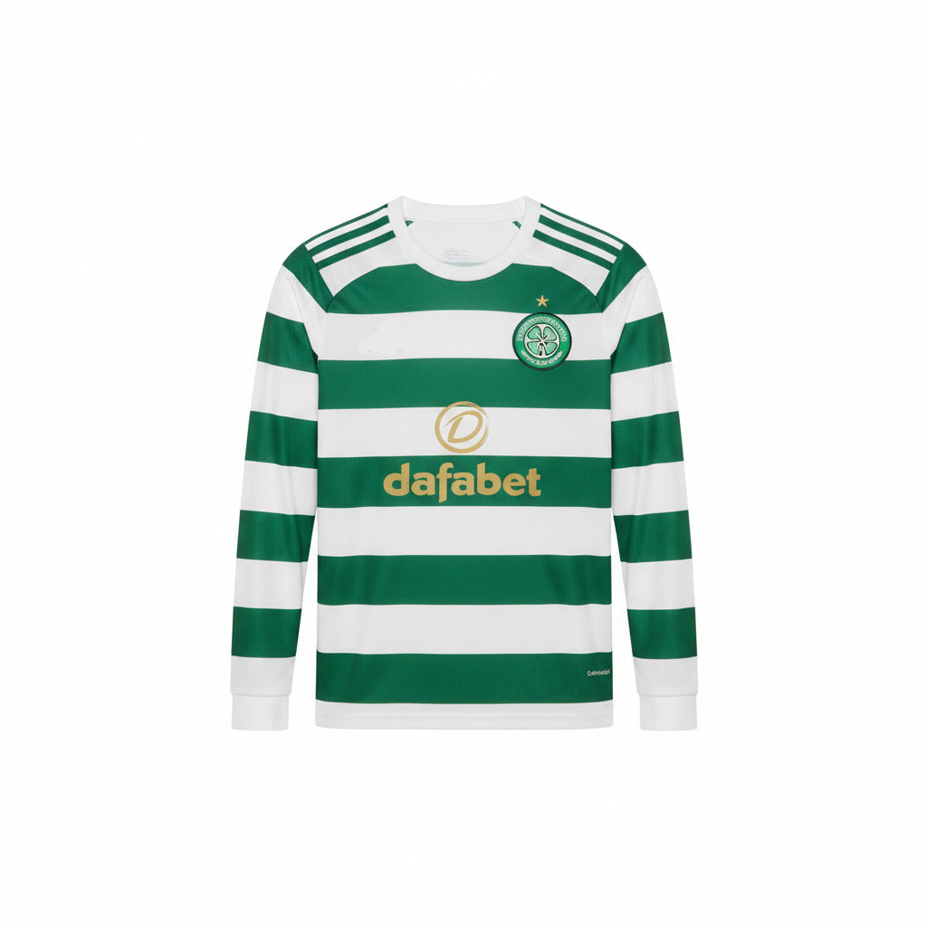 Celtic 26/27 Green and White Hoops Home Long Sleeve Jersey