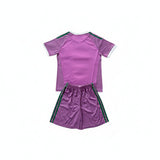Celtic 26/27 Purple/White and Green Stripes Goalkeeper Kids Jersey Set