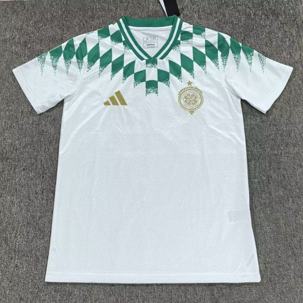Celtic 26/27 White/Green Diamonds Jacquard Jersey