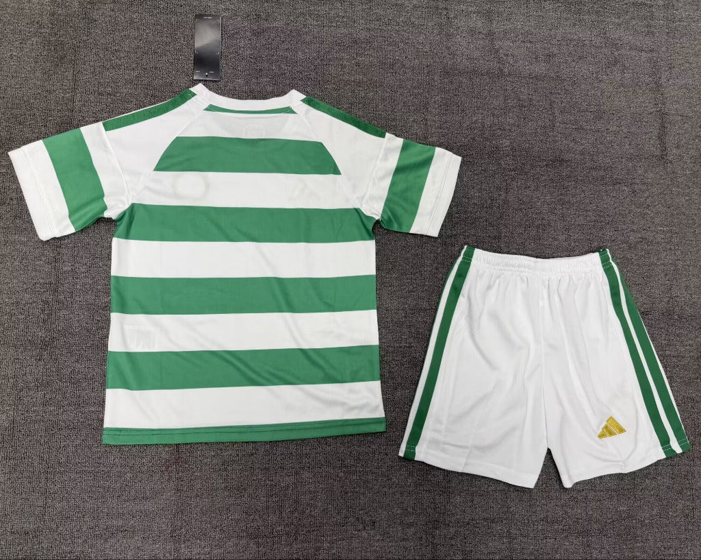 Celtic 26/27 White/Green Home Kids Jersey Set
