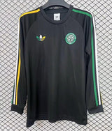 Celtics 2026 Black/Green/White Stripes Long-Sleeve Jersey