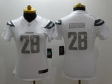 hargers 2022/23 Goroon #28 White/Gray Women NFL Jersey