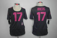 Chargers 2022/23 Rivers #17 Black/Pink Women NFL Jersey