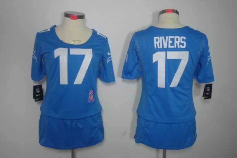 Chargers 2022/23 Rivers #17 Blue/White Women NFL Jersey
