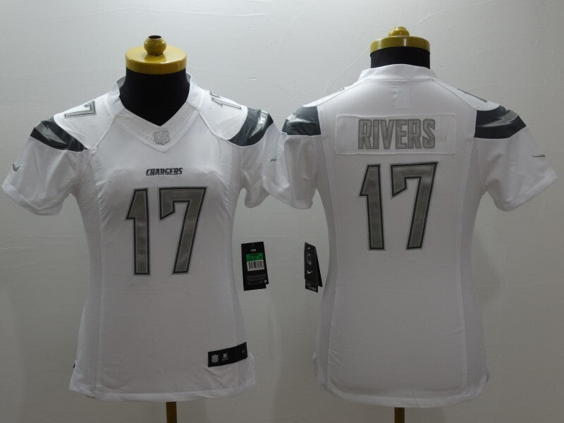 Chargers 2022/23 Rivers #17 White/Gray Women NFL Jersey