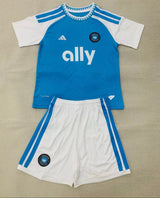 Charlotte 26/27 Blue/White Home Kids Jersey Set