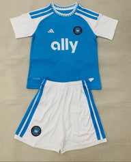 Charlotte 26/27 Blue/White Home Kids Jersey Set